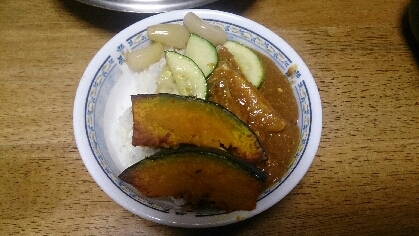 夏野菜も添えてみました☆
まろやかで美味しかったです(^o^)／~