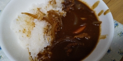 カレーの具でハヤシライス