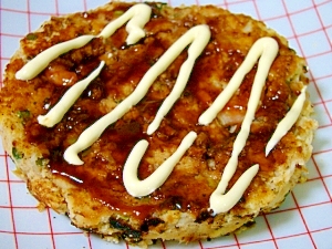 もやしとおからのキムチお好み焼き