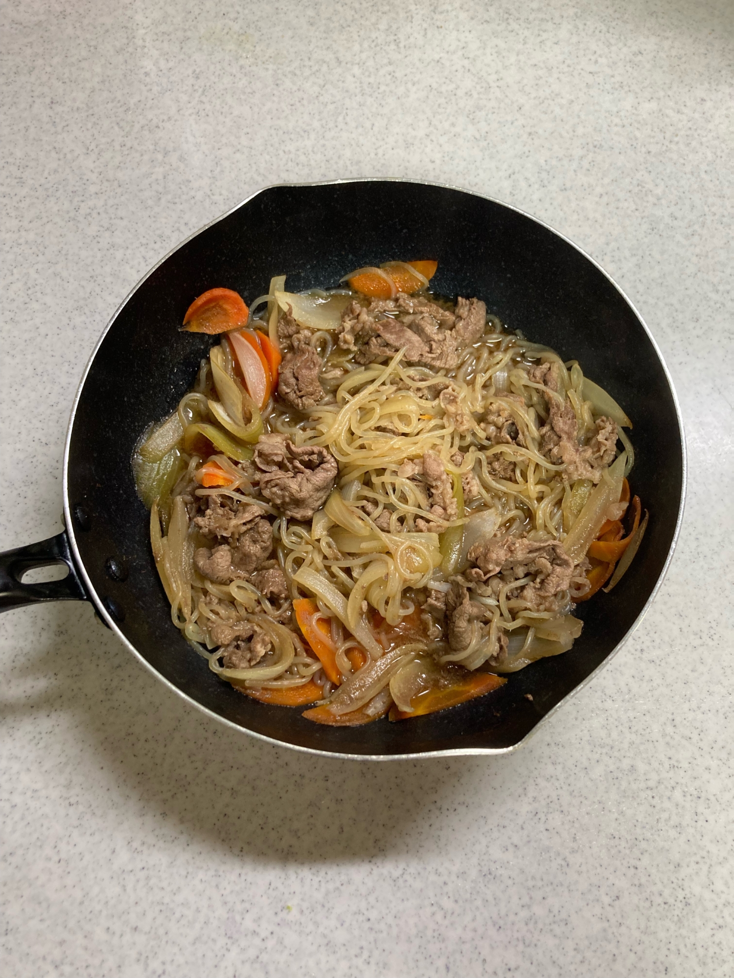 牛肉としらたきのすき焼きのタレ煮