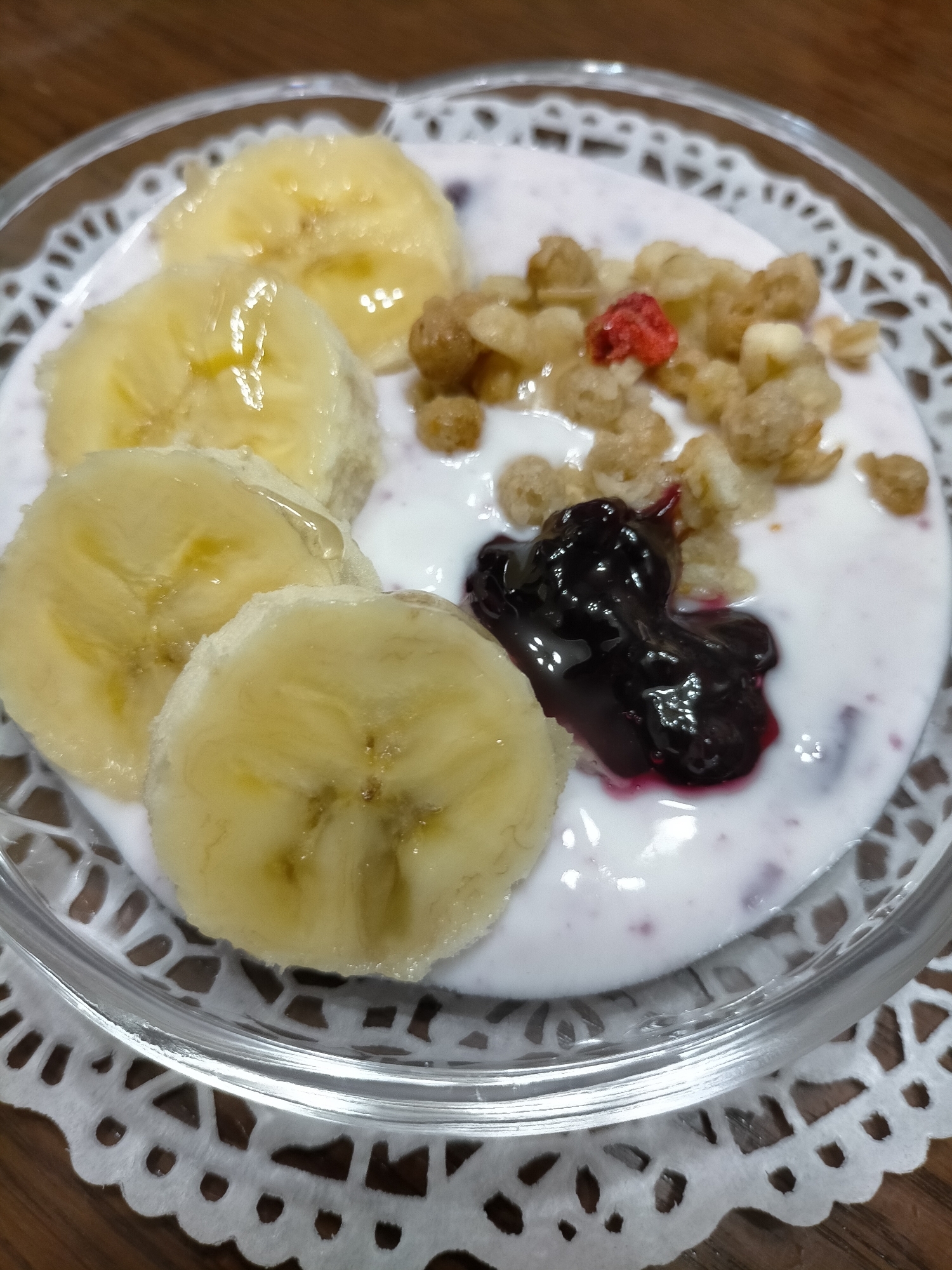 バナナ*フレグラ*はちみつブルーベリーヨーグルト♪