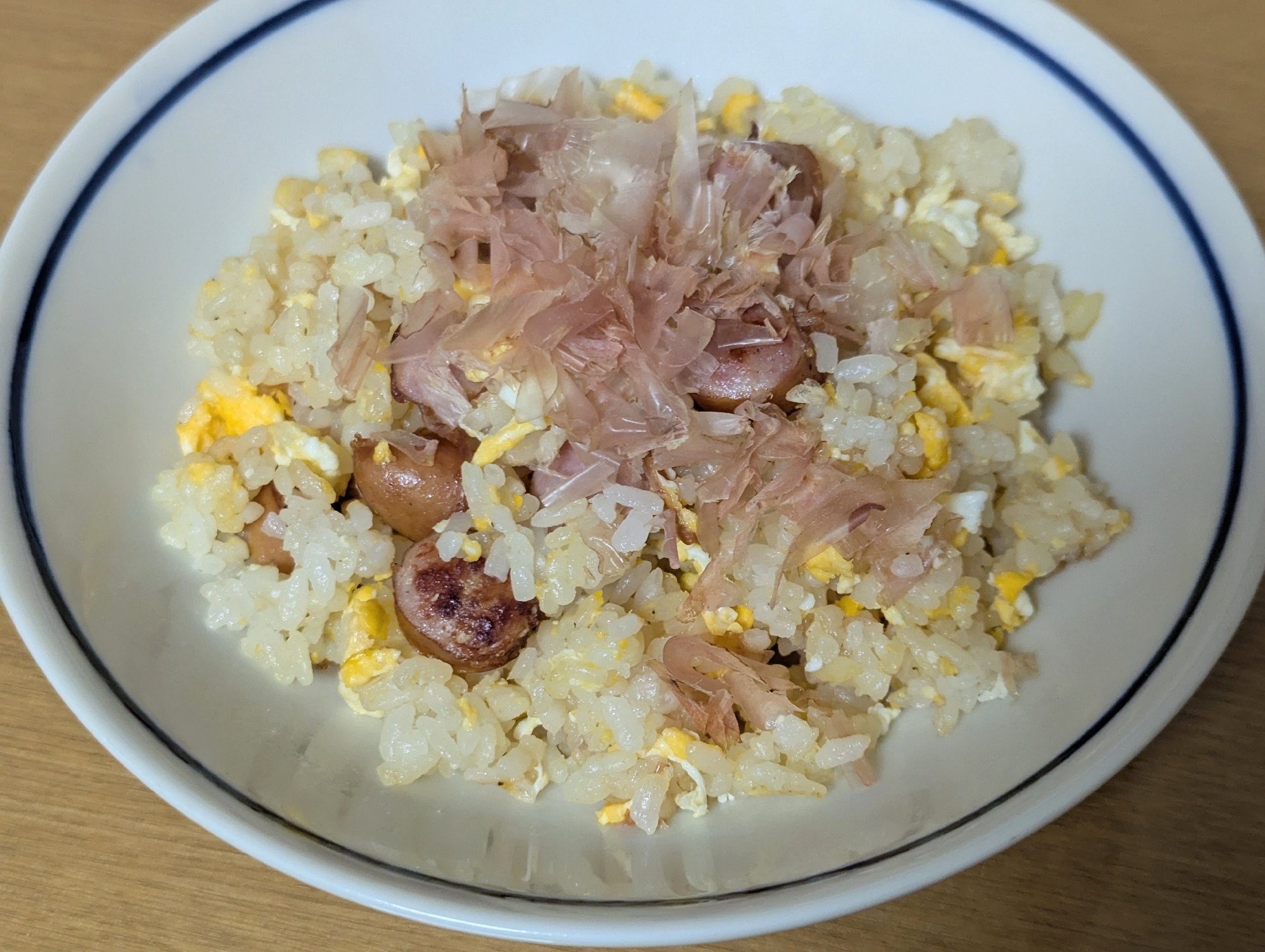 おかかとウインナーの炒飯