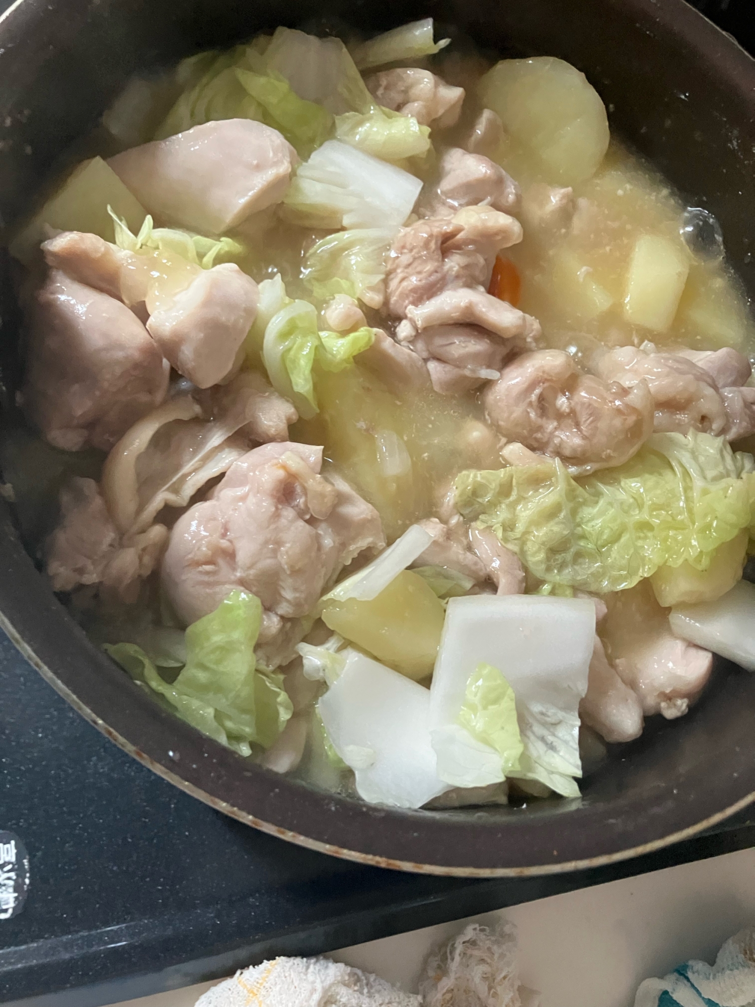 さつまいもと白菜と鶏肉スープ