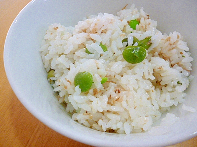 さっぱり☆えだ豆と梅こんぶ茶（梅こぶ茶）のまぜご飯