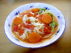 洋風野菜ミックスでトマトスープスパ