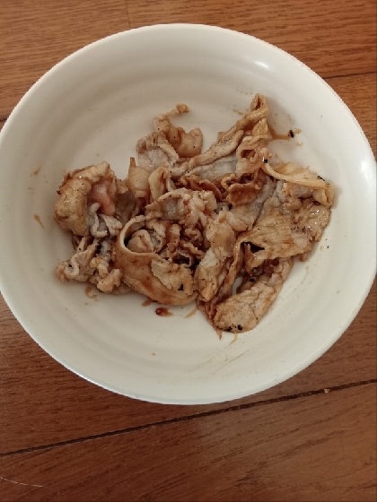 まな板なし５分！豚こまのウスターソース炒め♪