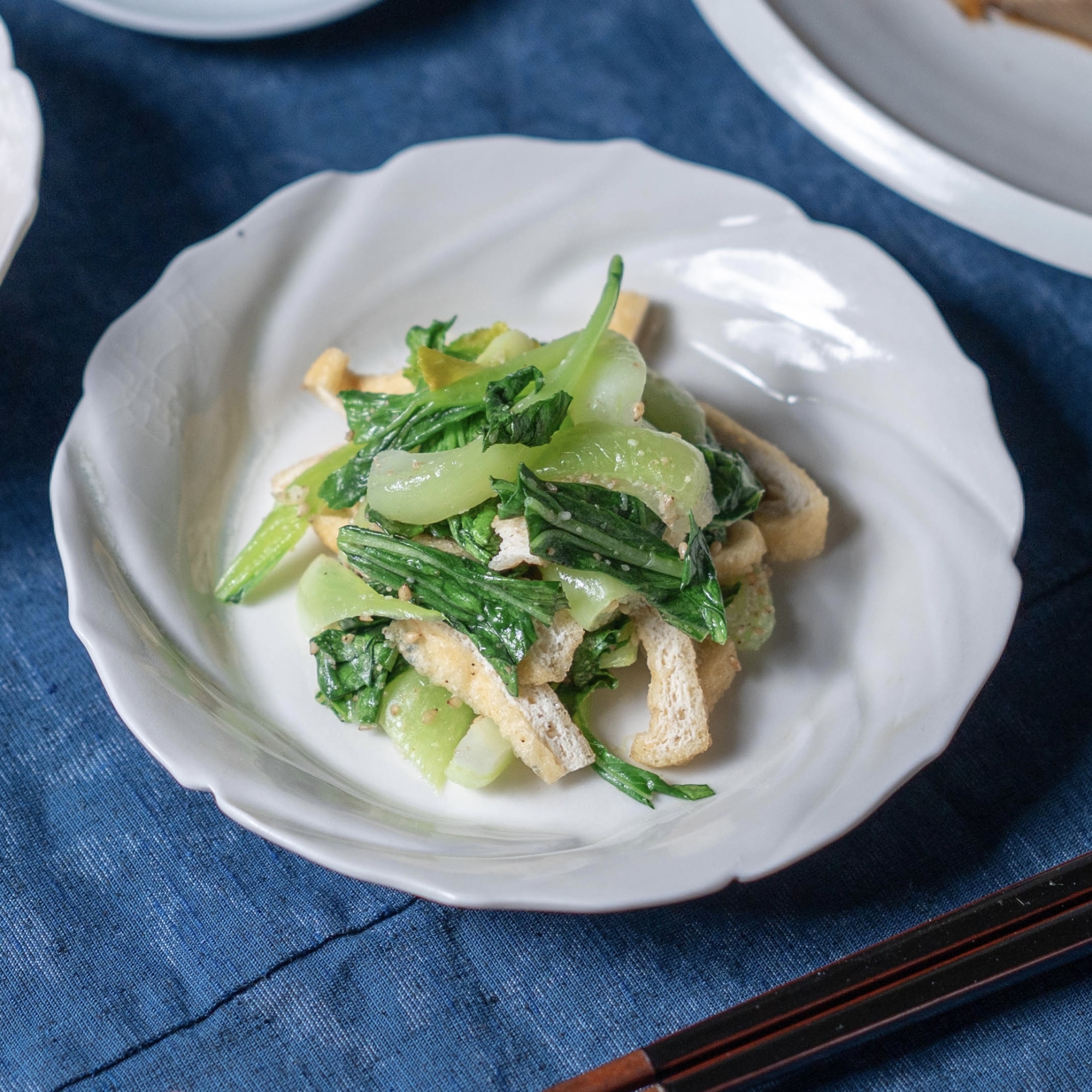 チンゲンサイと油揚げのあえもの【和食/朝鮮・副菜】