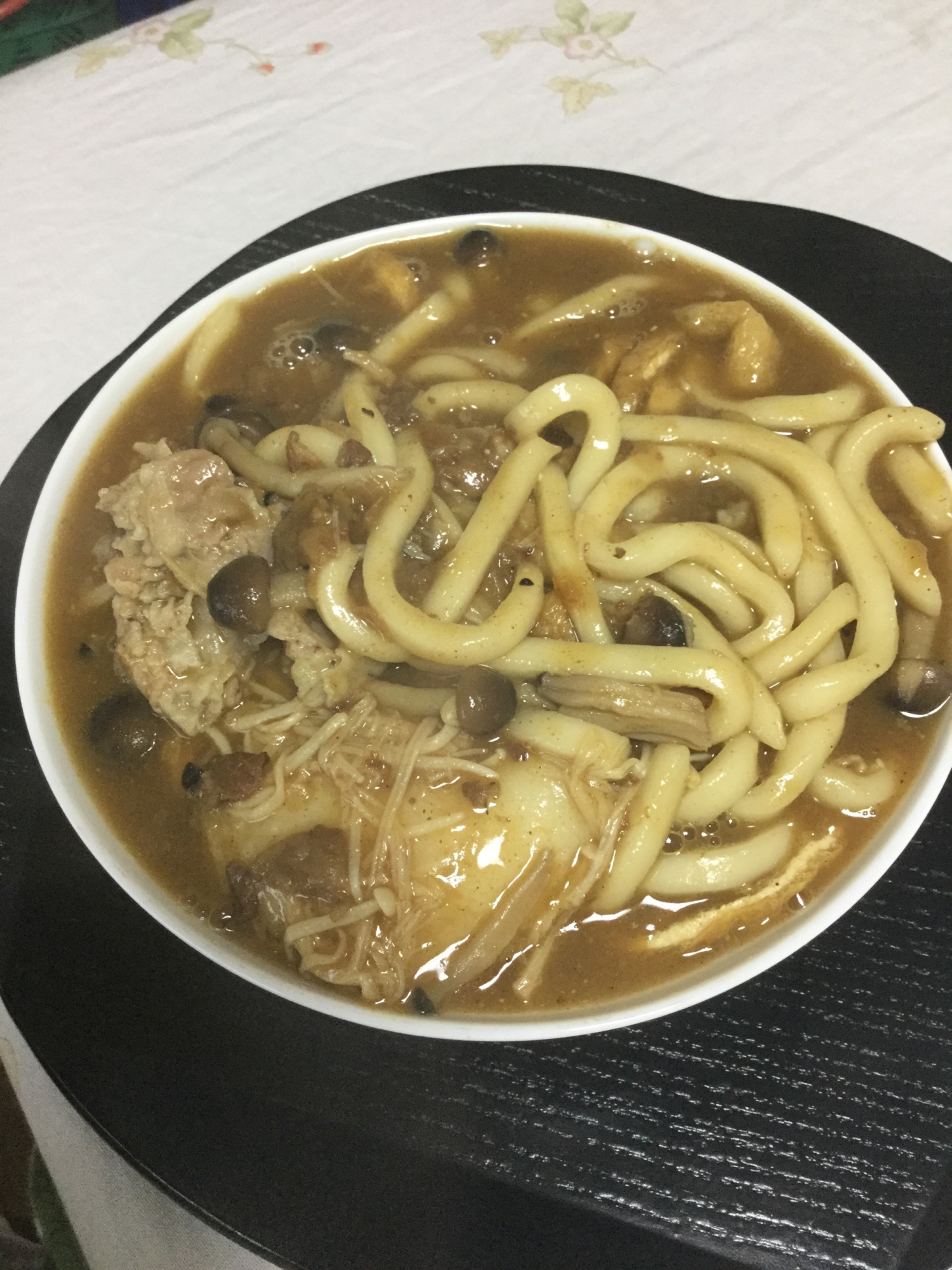 きのこいっぱいカレーうどん