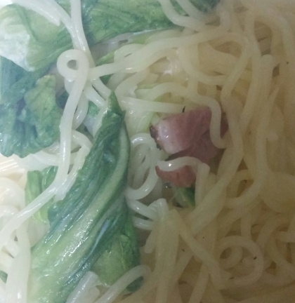 白菜と青梗菜のトロトロクリームパスタ