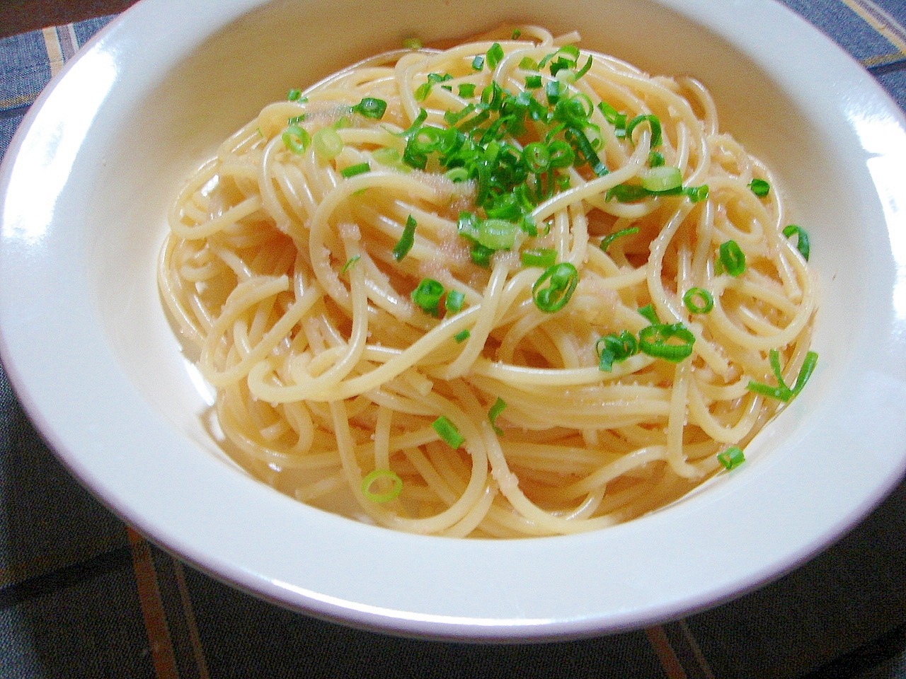 白だしでさっぱり!たらこスパゲティ