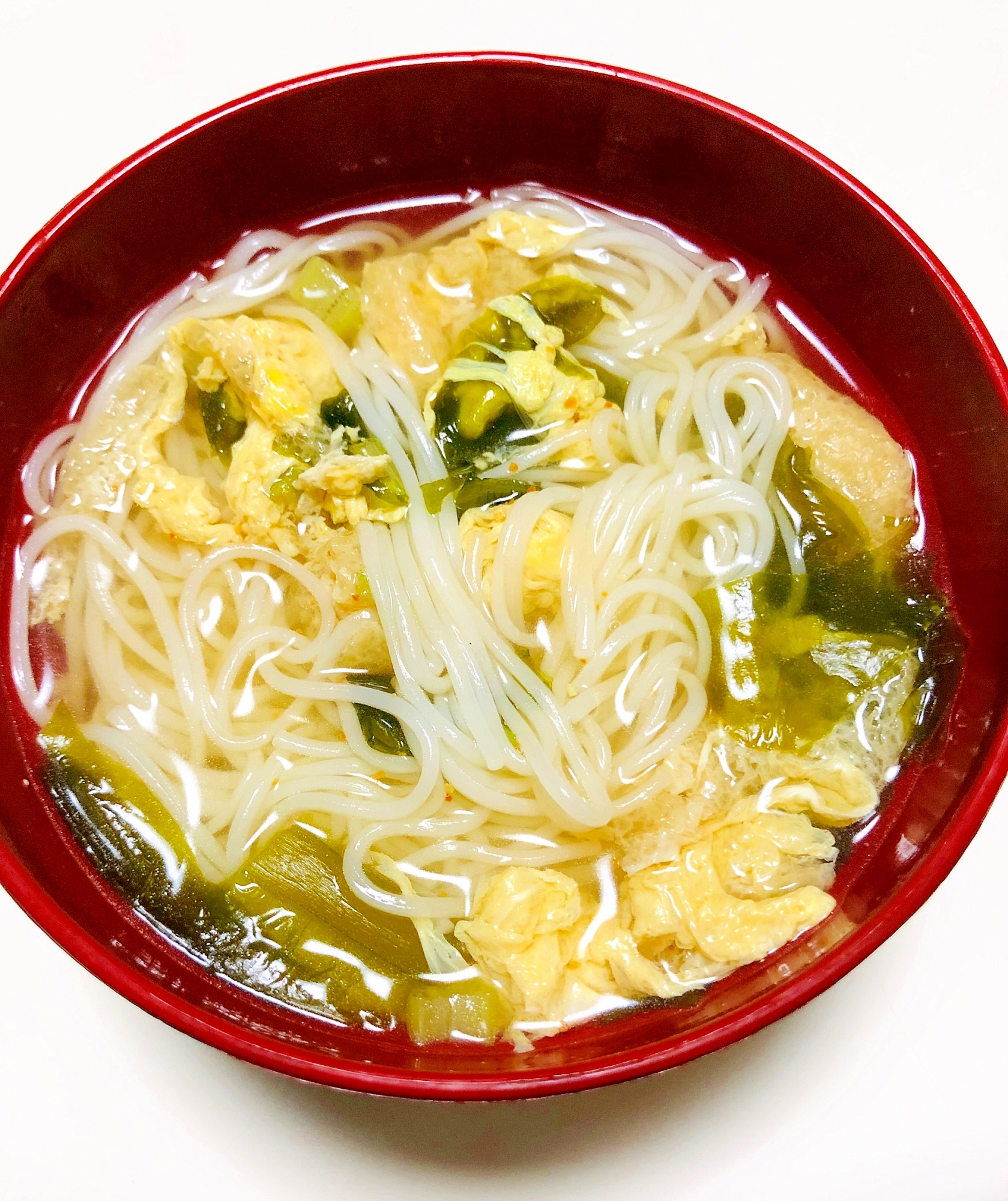 薄口醤油で煮麺