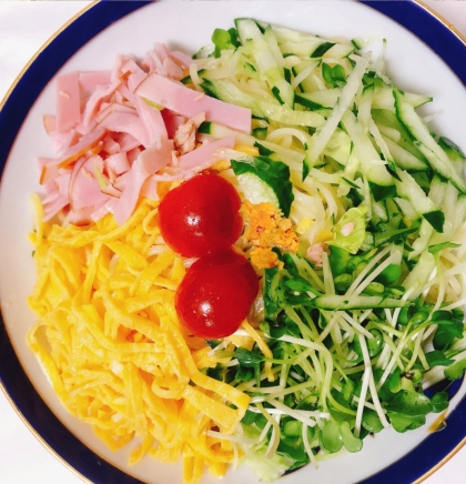 鮭フレークの冷やし中華