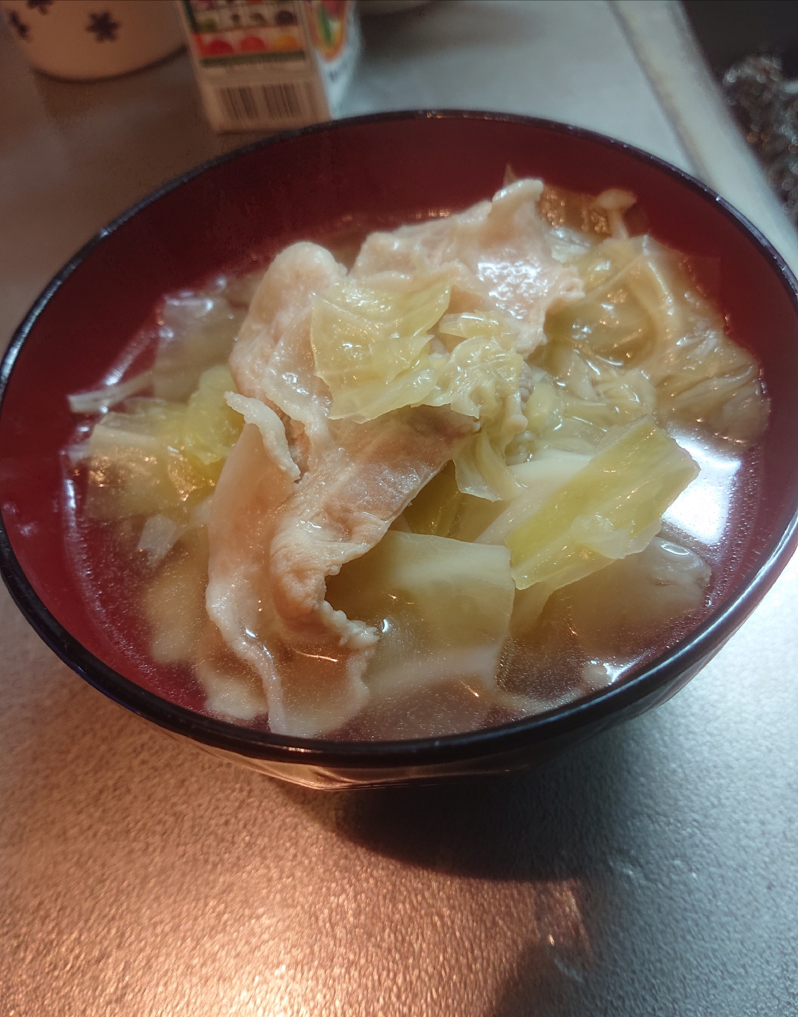 豚バラ洋風スープ