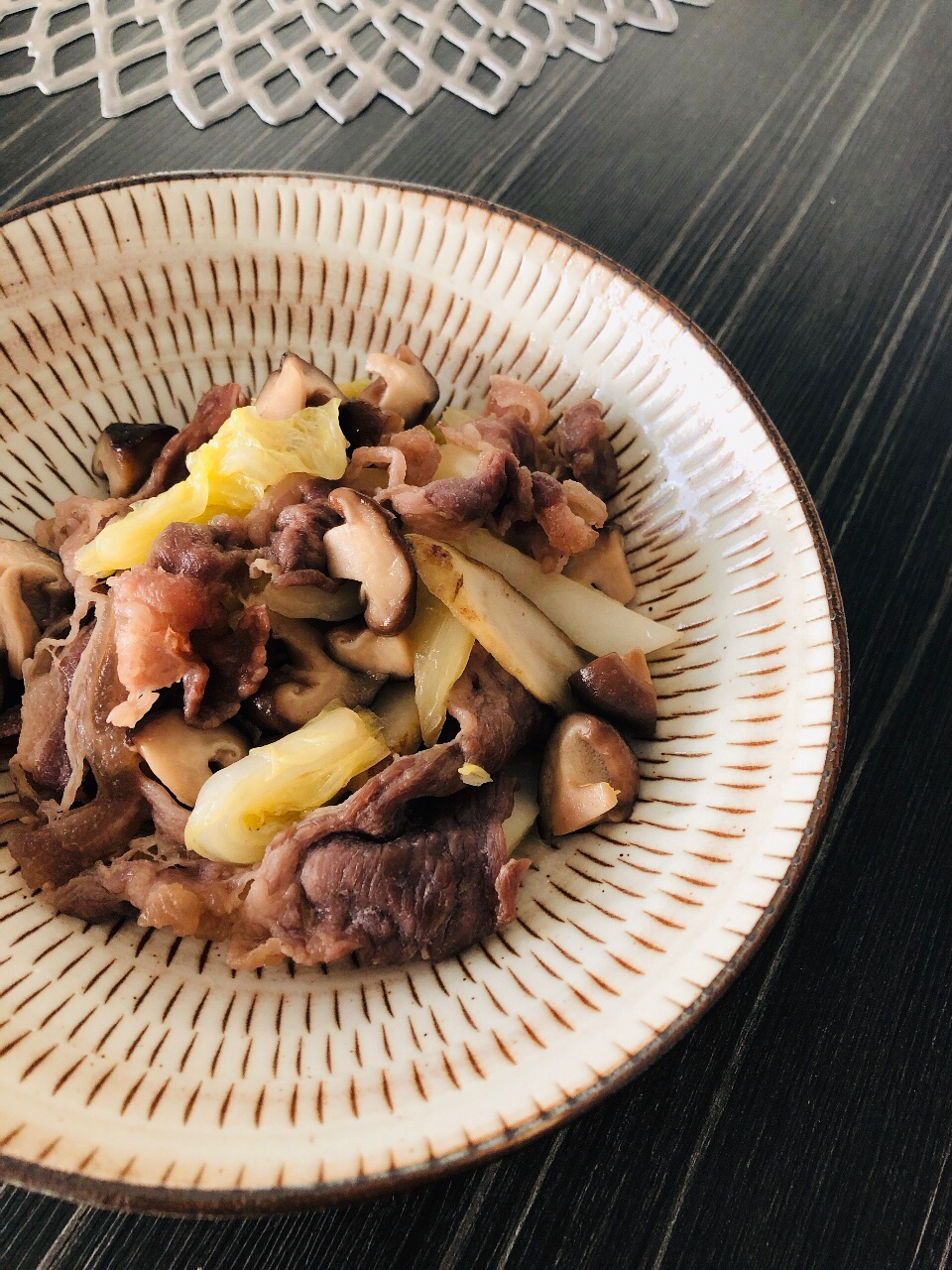 椎茸たっぷり☆牛肉の甘辛炒め煮