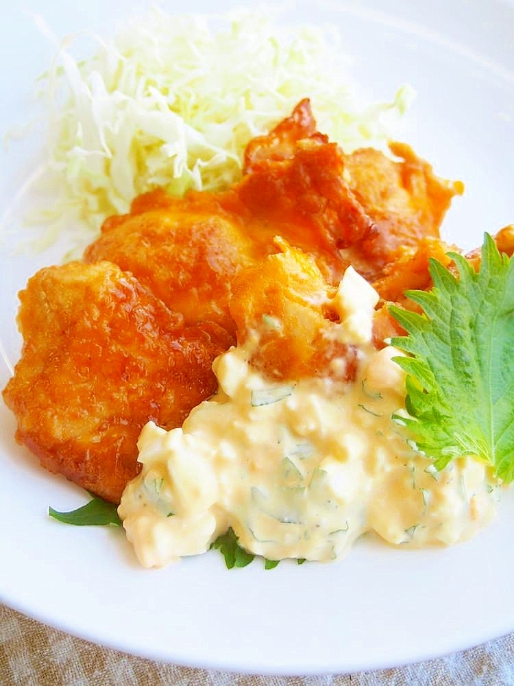 簡単!チキン南蛮!大葉タルタルソースで♪