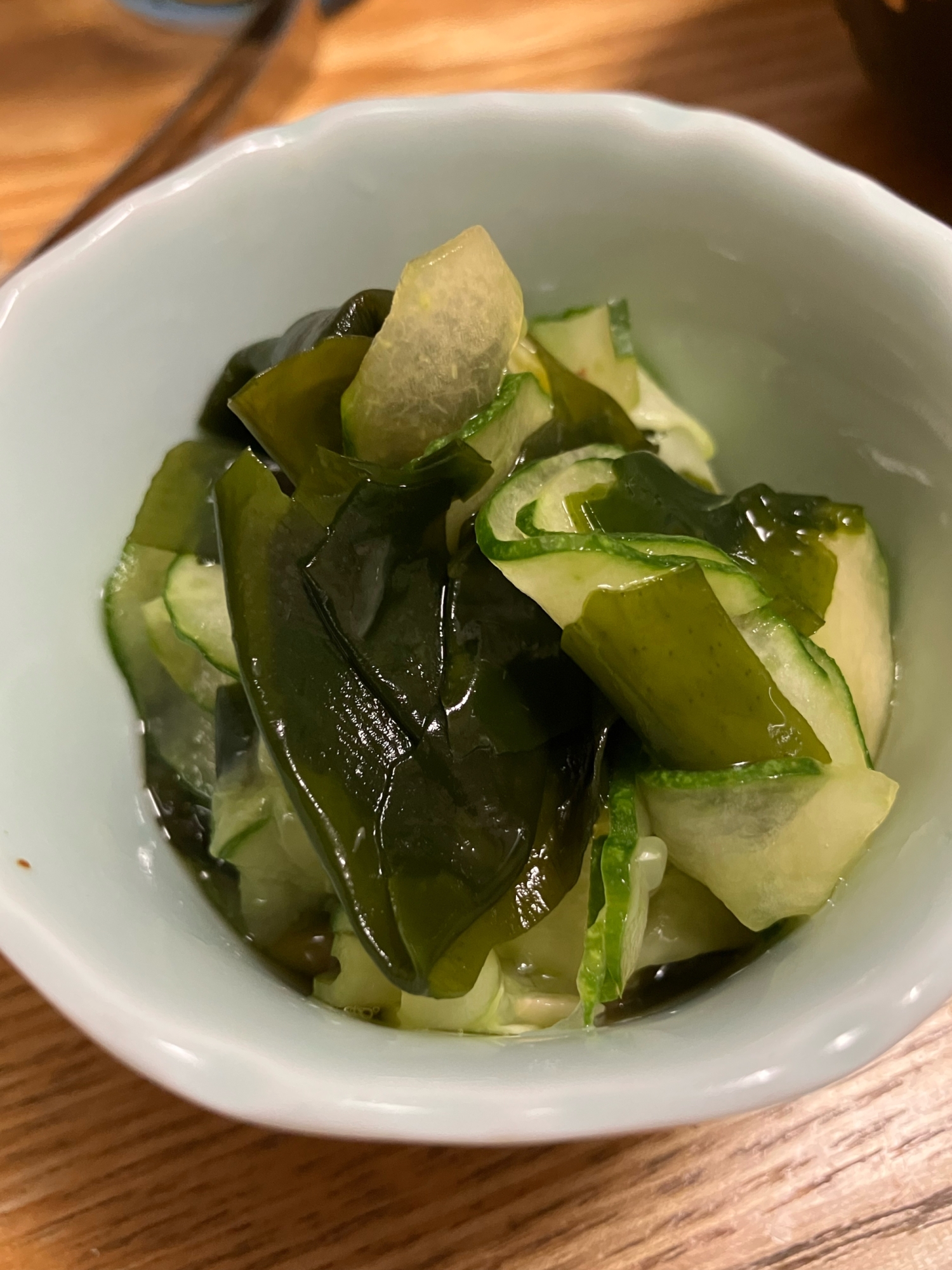 簡単きゅうりとわかめの酢の物