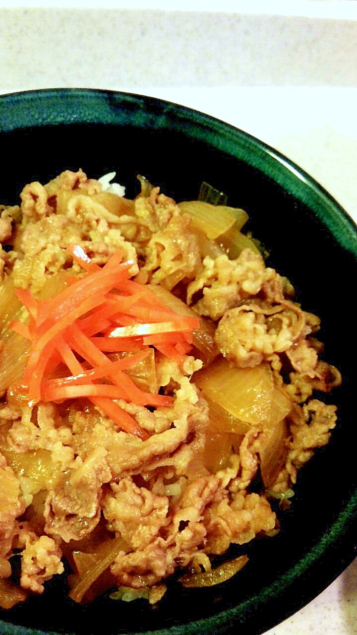 やっと完成!試して!かなり吉野〇風牛丼☆簡単!