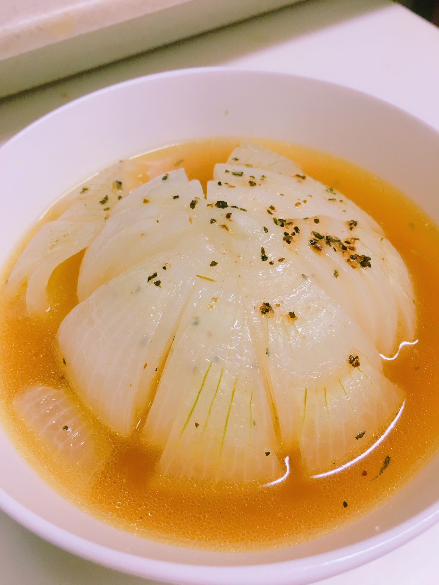 レンジで玉ねぎのスープ煮♡