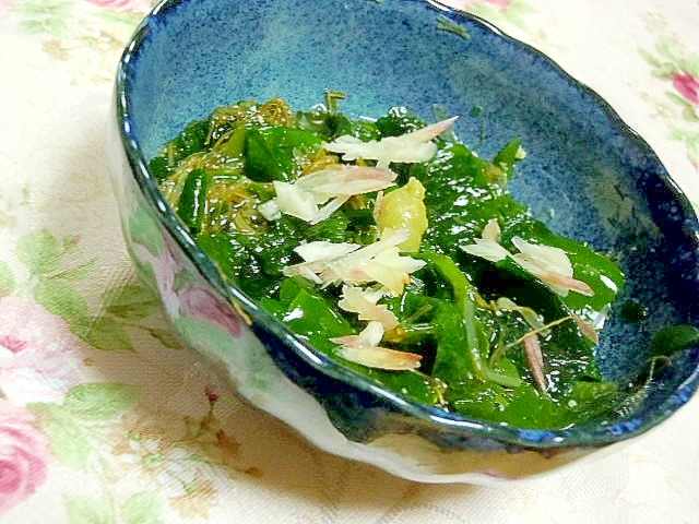 納豆昆布とワカメと茗荷のとりあえず レシピ 作り方 By 小太郎１２１２ 楽天レシピ