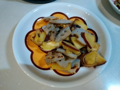 さつま芋とれんこんの甘辛焼き