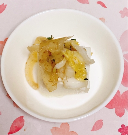 白菜漬物で新玉ねぎと作りました✧˖°身体に良い納豆ですね ⇡⇡(⸝⸝> ᢦ <⸝⸝)ˎˊ˗♥️