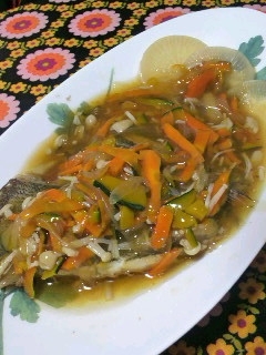 冷蔵庫にある残り野菜で作りました。いつもの煮魚とはひと味違って美味しくいただきました！素敵なレシピありがとうございます♪
