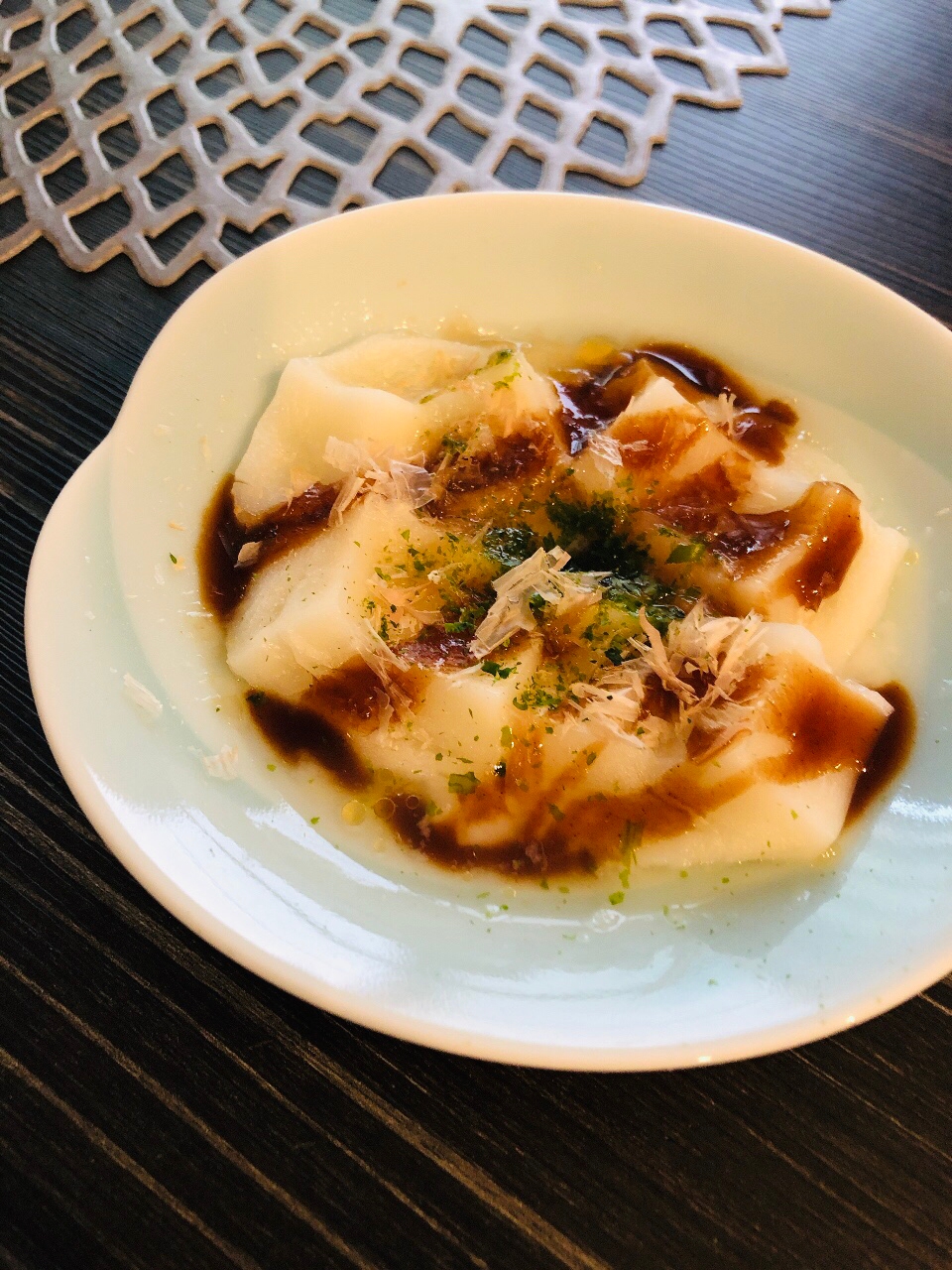 軽食に☆レンジで切り餅/お好み焼き風