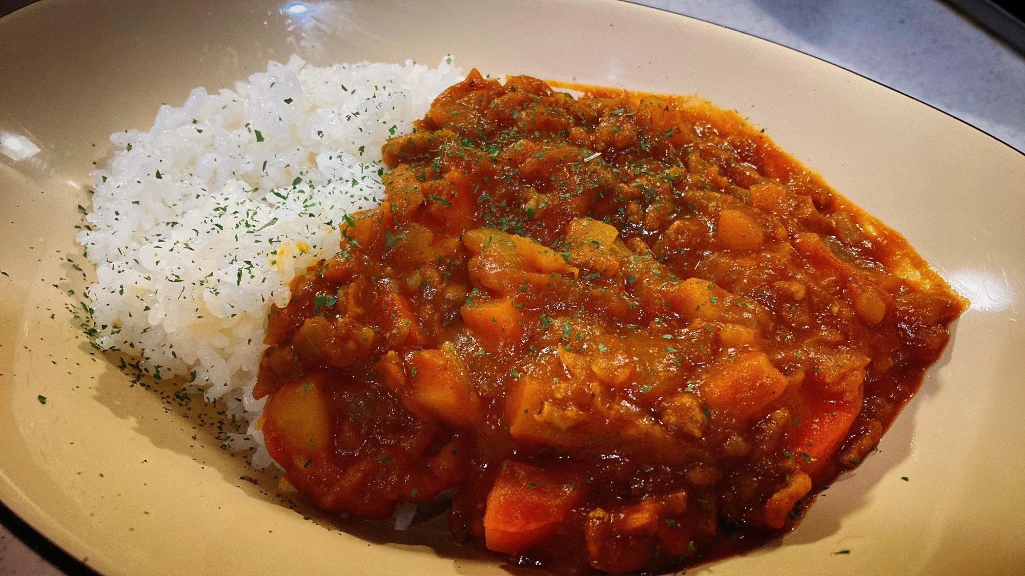 かぼちゃとりんごのスパイスカレー