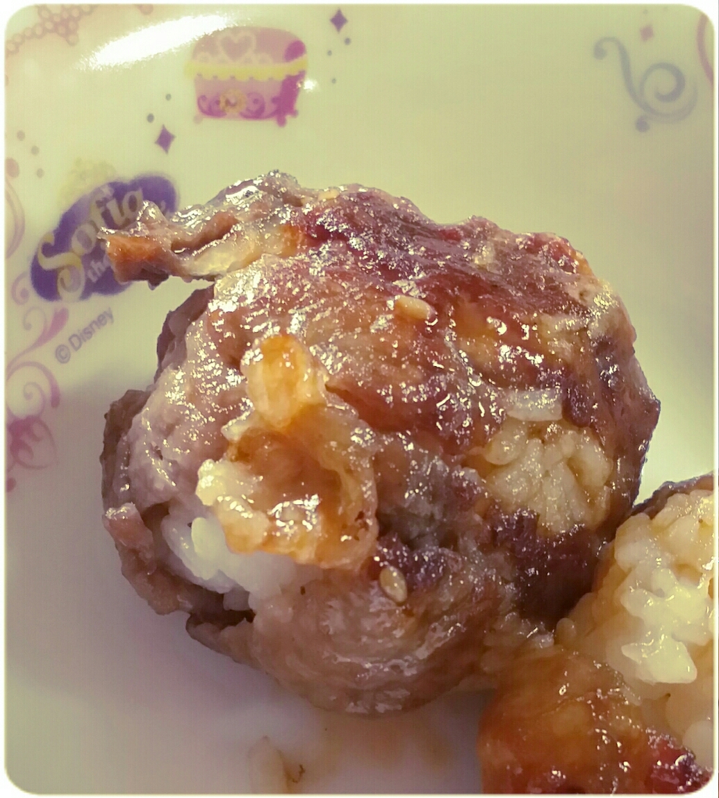 こどもための肉巻きおにぎり レシピ 作り方 By Junmi99 楽天レシピ