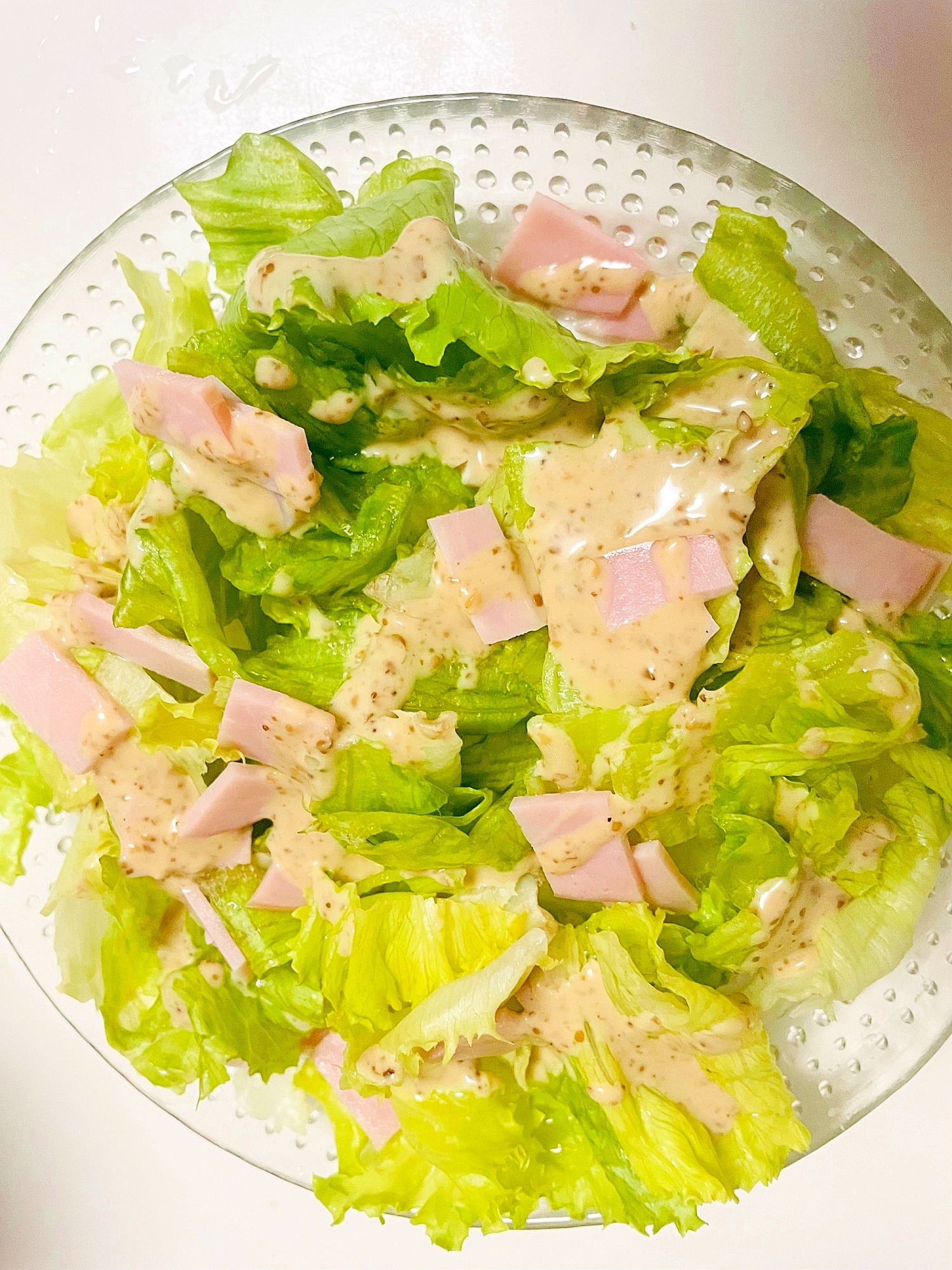 ハムとレタスのサラダ