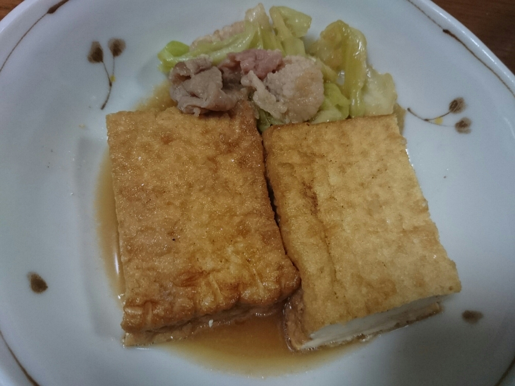 厚揚げと豚肉のみぞれ煮