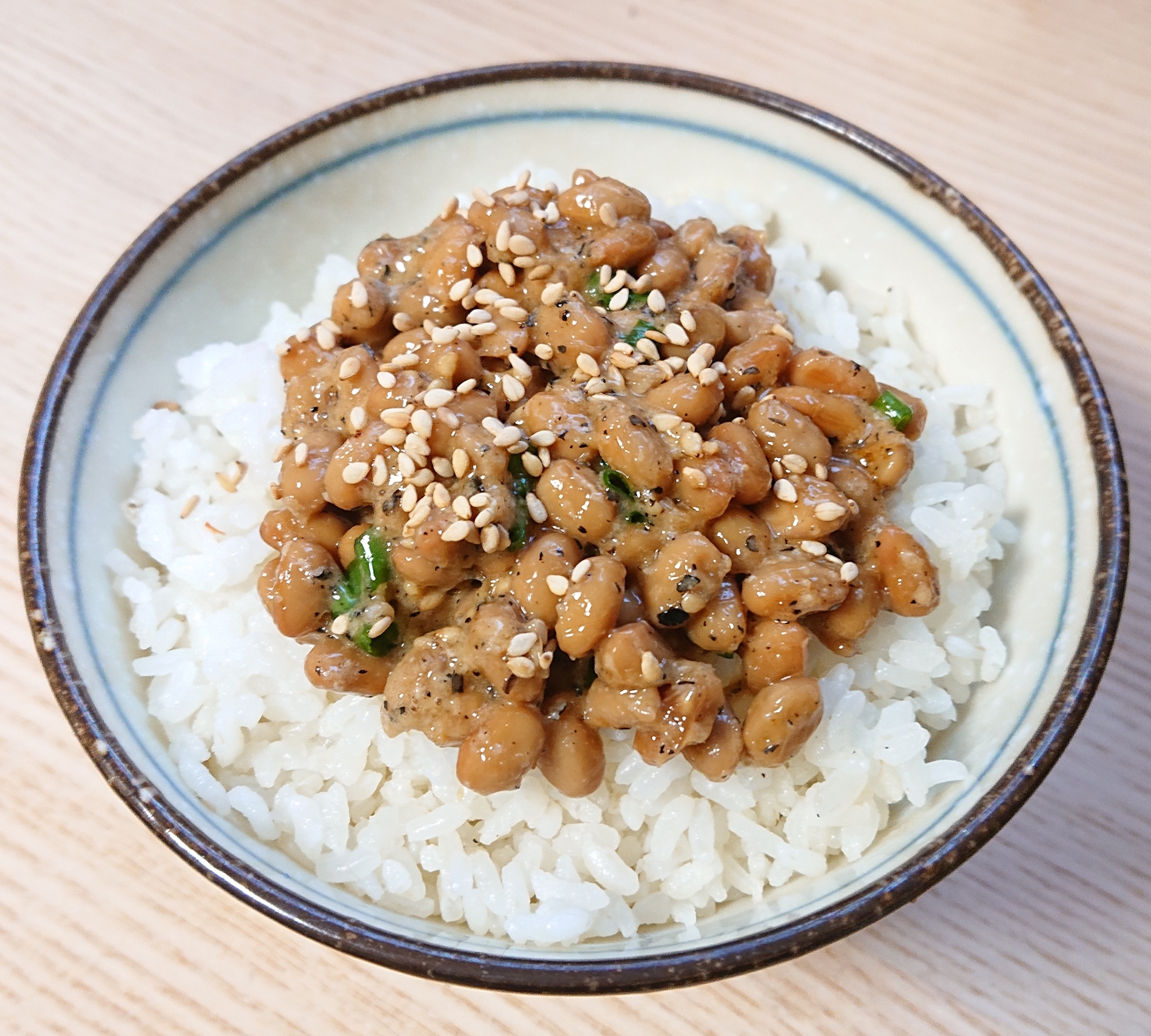 美容&育毛☆ごまゴマ胡麻セサミピリ辛納豆ご飯