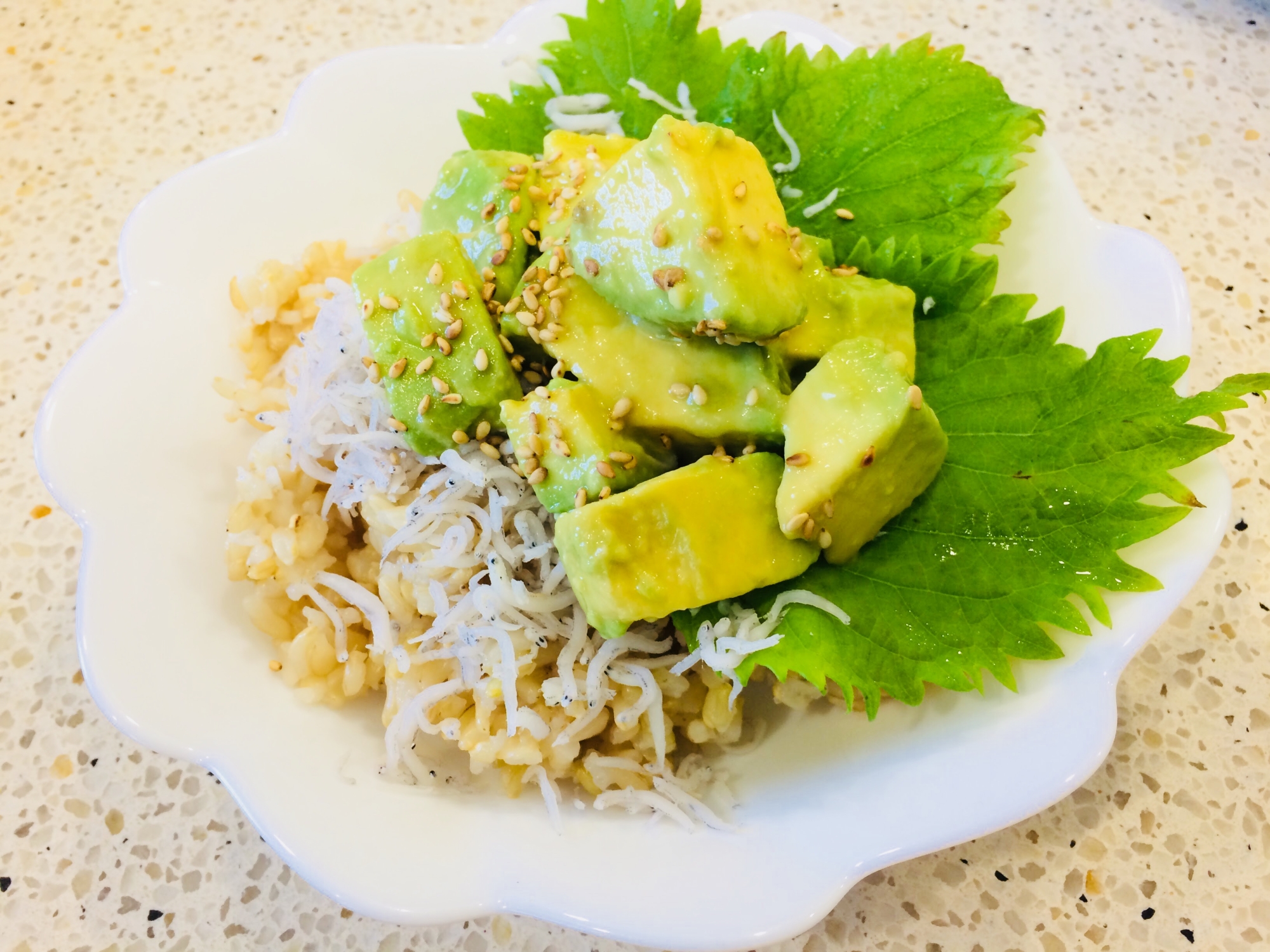 さっぱり美味しい　アボカドシラス丼