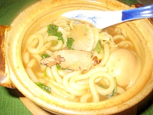 リメイク♪ぽっかぽか風邪予防うどん←おでん汁の残り