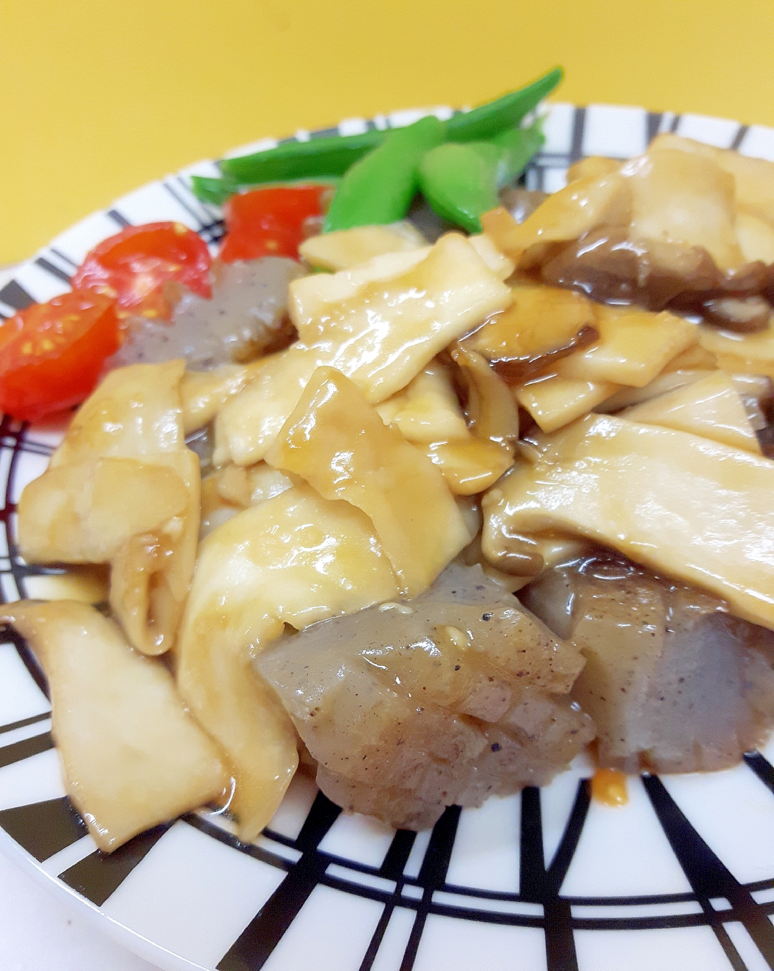 子供が喜ぶ こんにゃくステーキ エリンギソース レシピ 作り方 By Acchan66 楽天レシピ