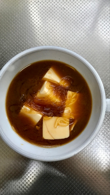 簡単！豆腐と春雨の味噌汁