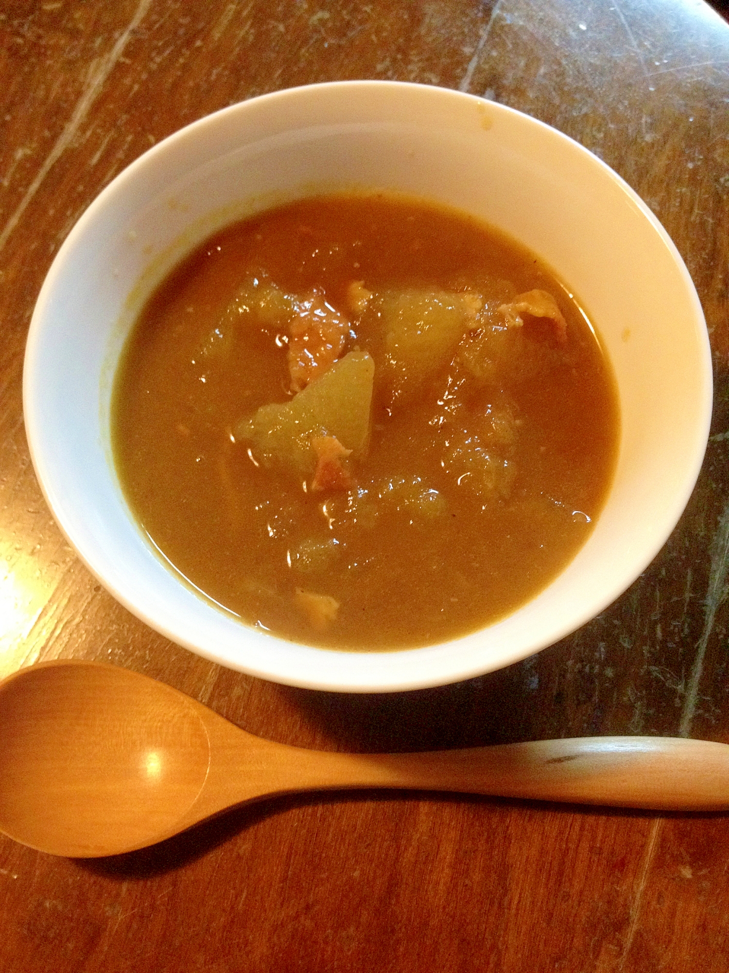 カレールウで簡単☆冬瓜のカレースープ