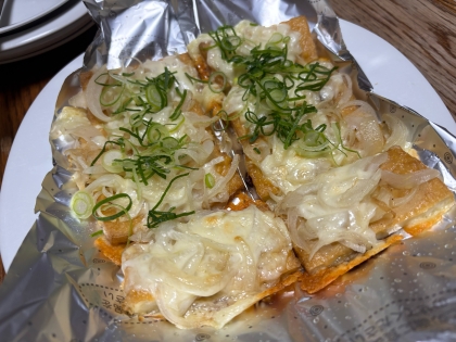 【トースターで焼くだけ】厚揚げ味噌チーズ焼き