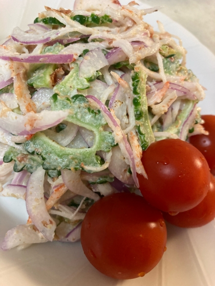 苦くない♡ゴーヤとカニカマのカラフルサラダ