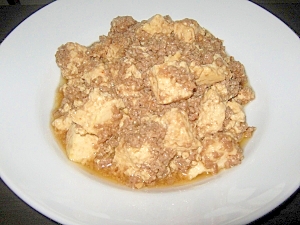 しょうゆ味のマーボー豆腐