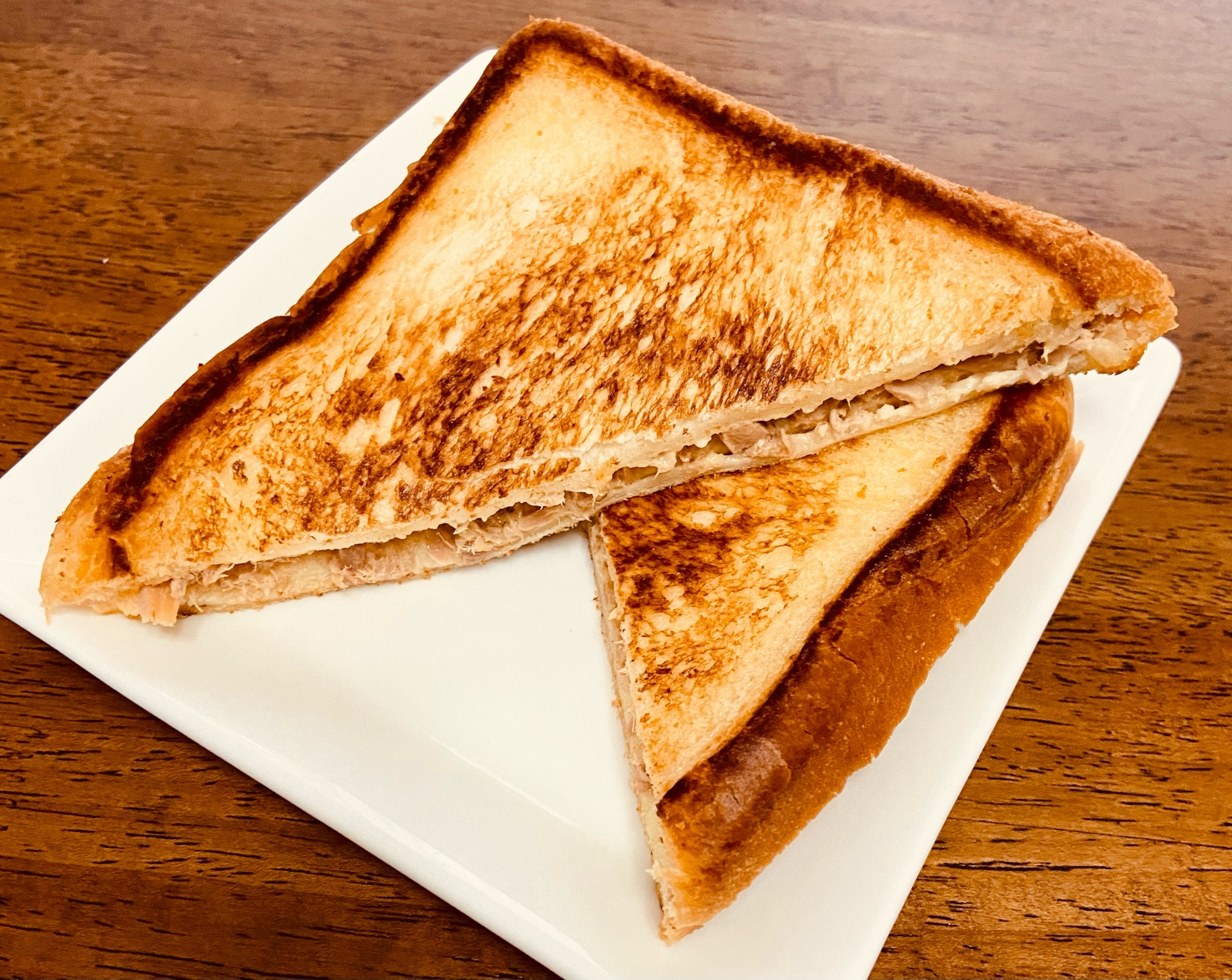 朝ごはんに フライパンで ツナマヨホットサンド レシピ 作り方 By ぱた子 楽天レシピ