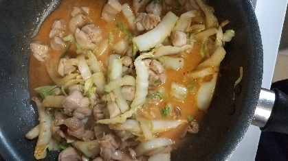 鶏肉と白菜のマヨ豆板醤炒め