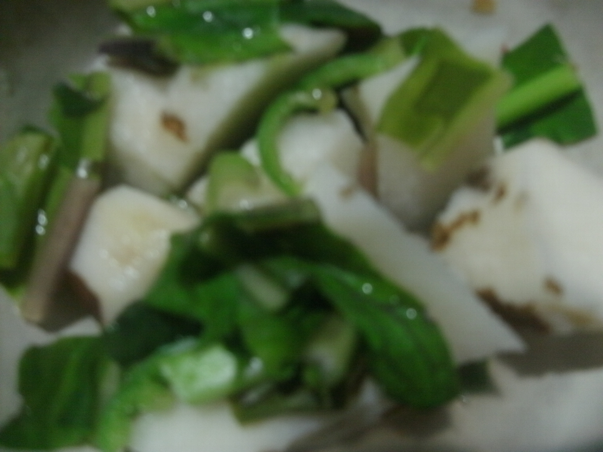 長芋と青菜のさっと煮