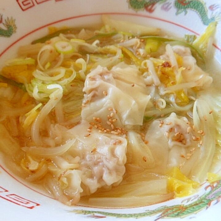 冷凍ワンタンを使った~ワンタン麺