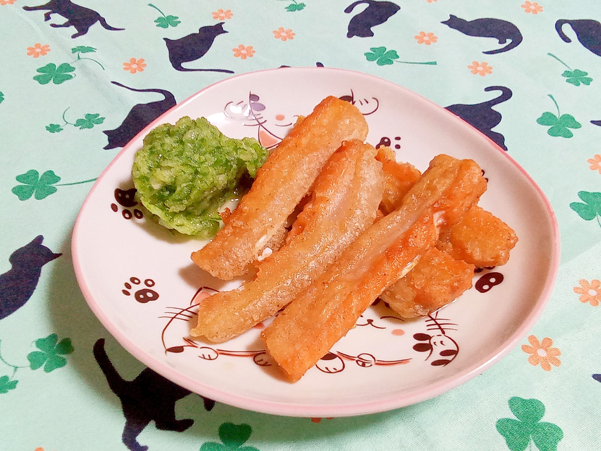 夏はさっぱりと胡瓜おろしで♥️鮭ハラスのムニエル