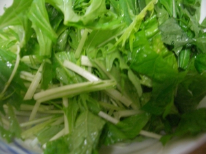 ：：水菜と大葉の　さっぱりサラダ：：