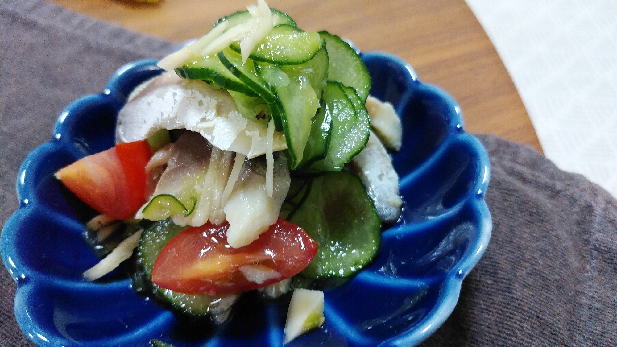 しめ鯖ときゅうりの酢の物