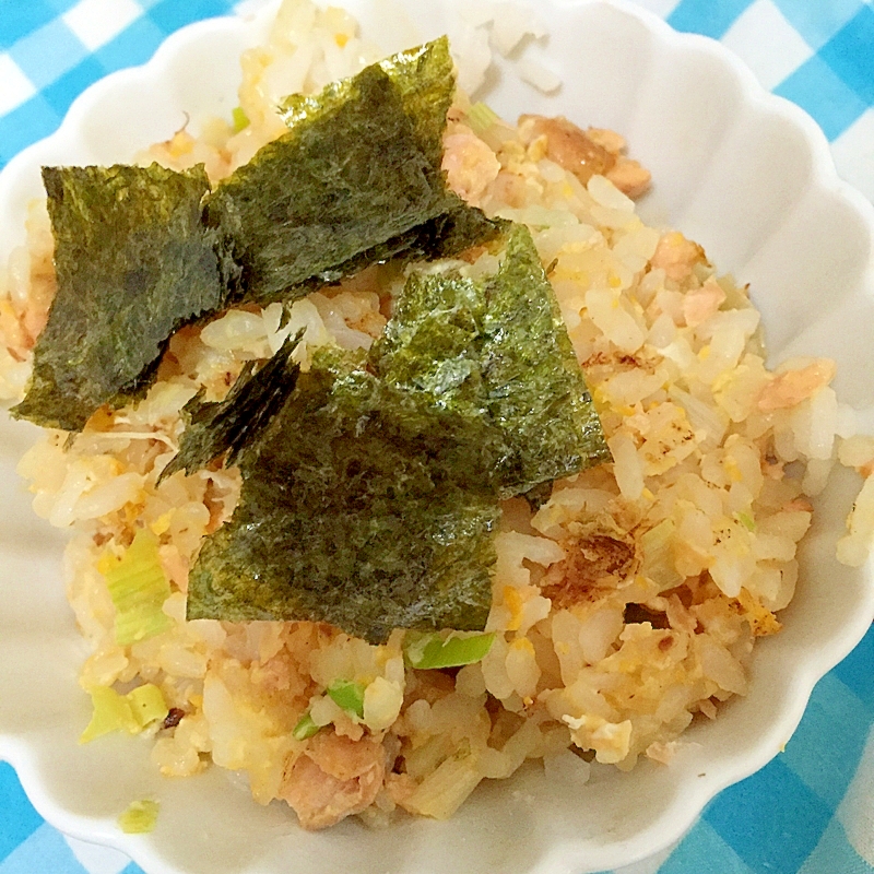 鮭とネギのチャーハン☆