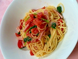 アンチョビとトマトの冷製パスタ