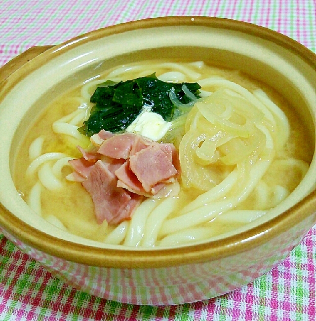 味噌バター煮込みうどん レシピ 作り方 By あ ち0024 楽天レシピ